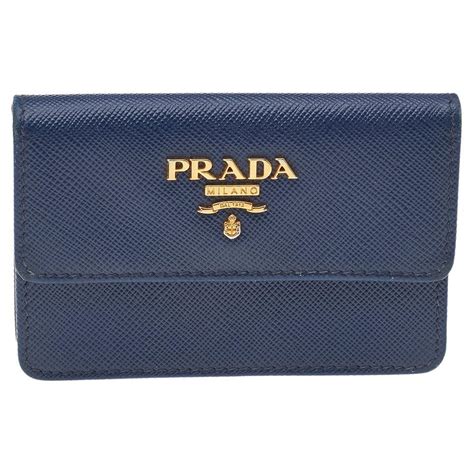 prada portafoglio saffiano wallet blue zig zag|Prada wallet.